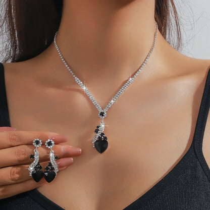 Bridal Jewelry Set Necklace Earrings Bracelet Ring