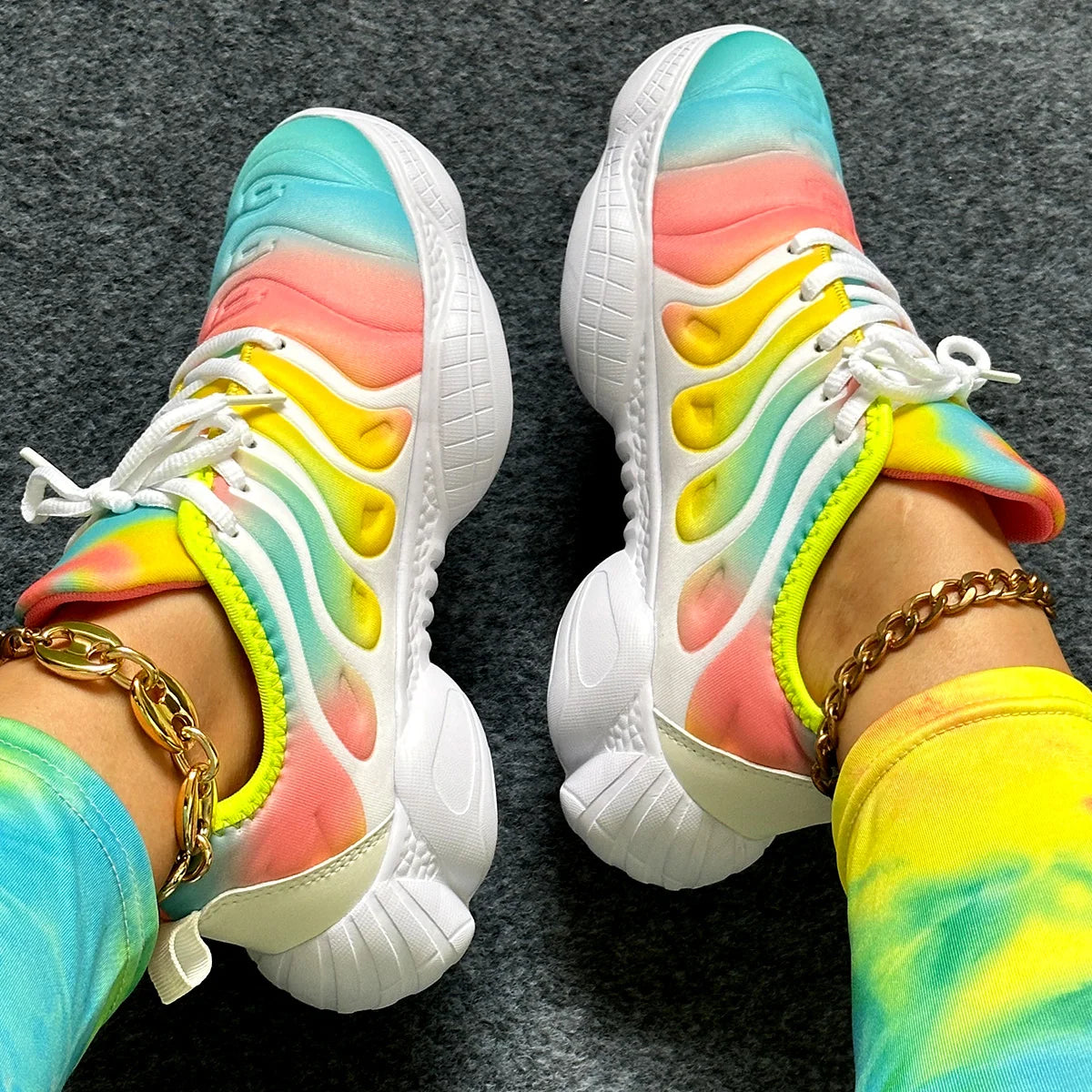 Women’s Rainbow Platform Sneakers