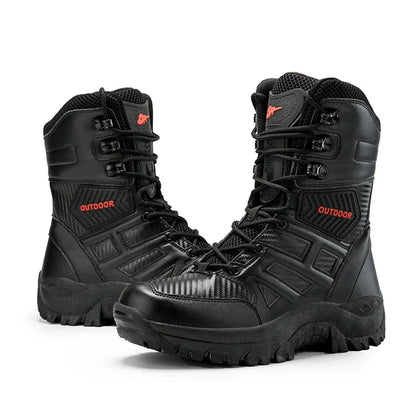 Breathable Leather Combat Boots