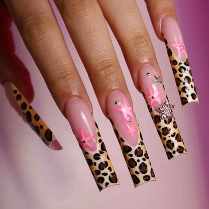 Leopard Cherry Press-On Nails
