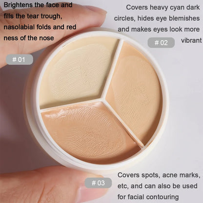 Three Color Concealer Cream Palette