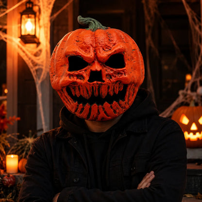 Orange Pumpkin Lantern Mask