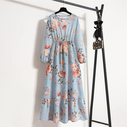 Floral Bohemian Chiffon Maxi Dress