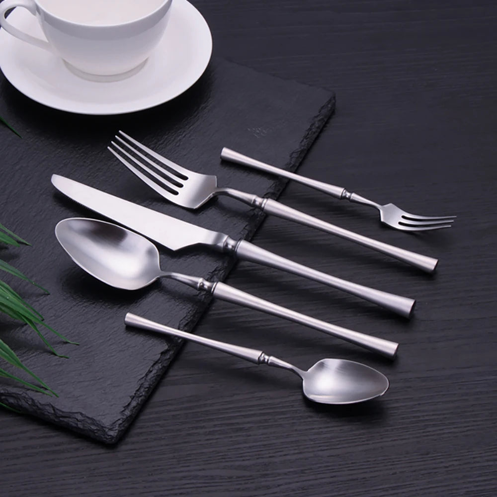 Metal Solid Sliver Cutlery Set