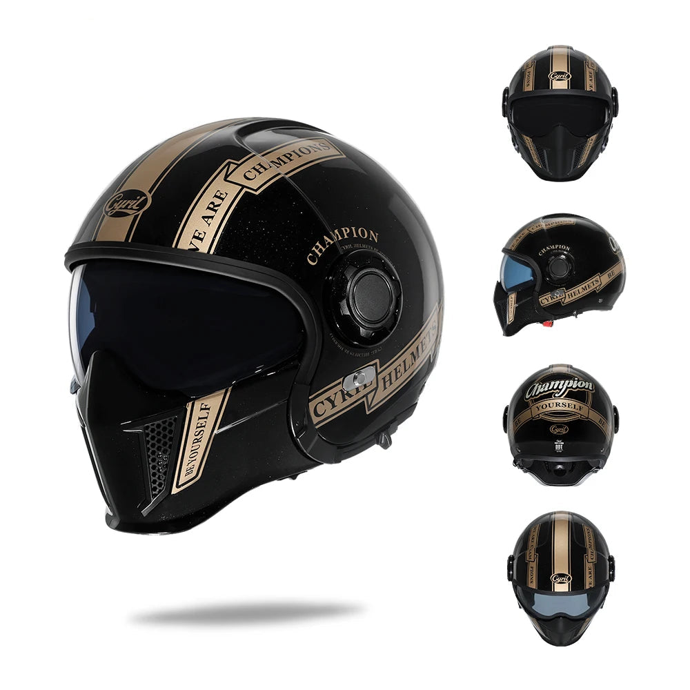 CYRIL Double-Lens Modular Open-Face Helmet
