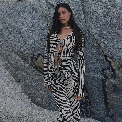 Striped Ruffle Set