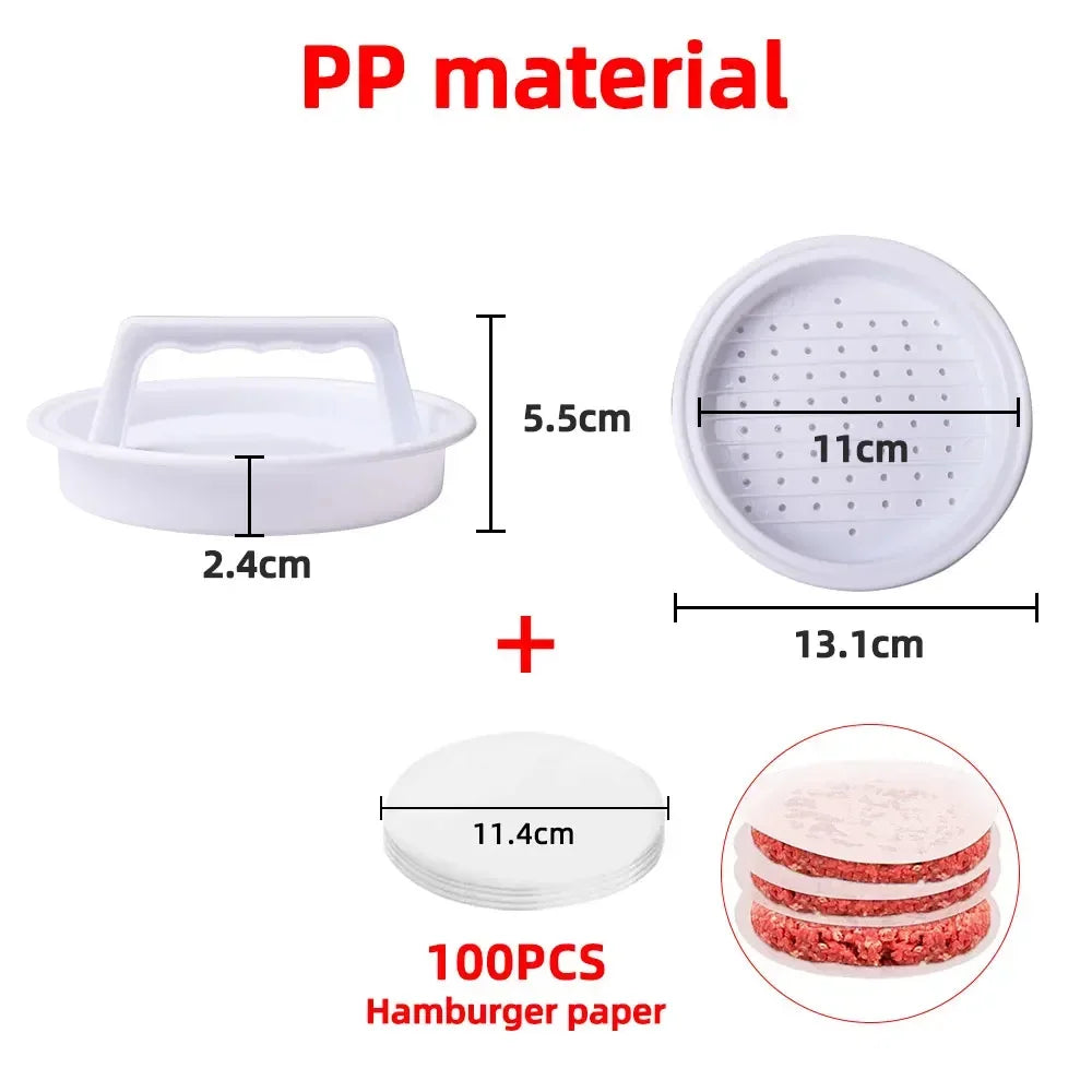 Plastic Kitchen Gadgets Round Hamburger