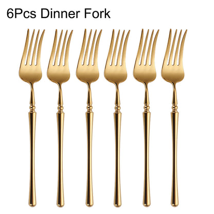 Metal Gold Cutlery Set Tableware