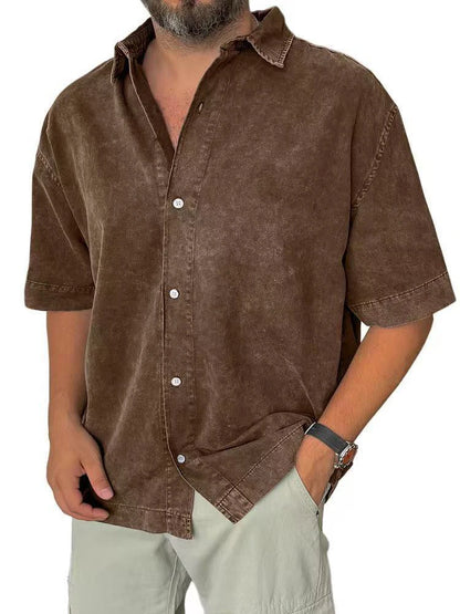 Solid Linen Casual Shirt