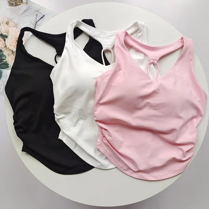 Cutout Back Ruched Tank