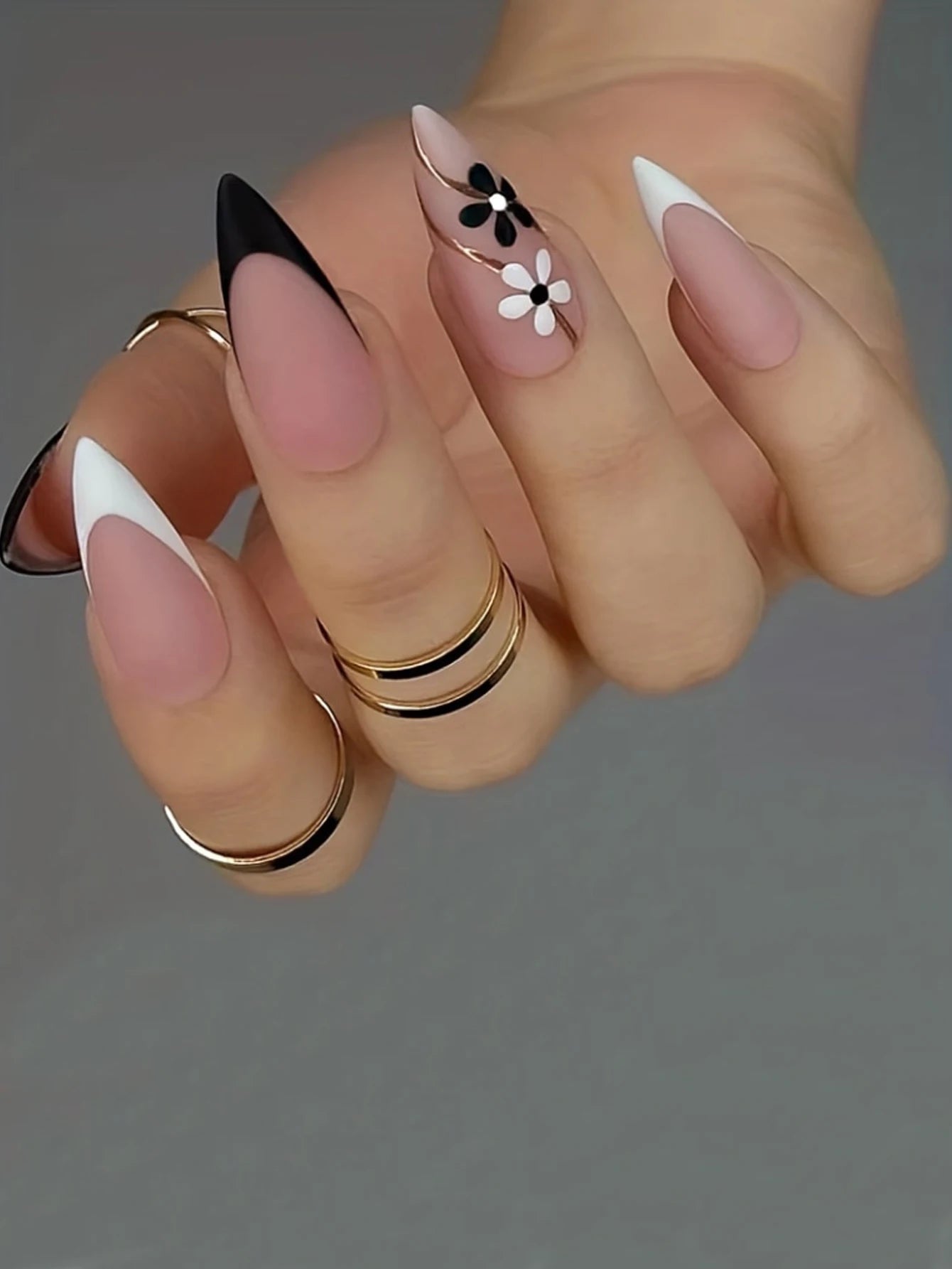 Handmade 3D Almond Press-On Nails