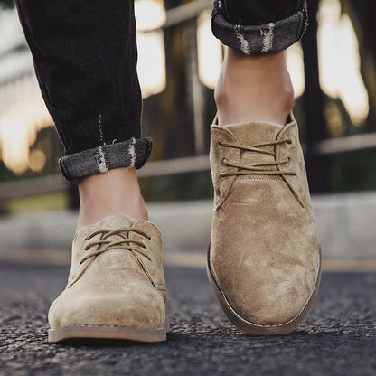 Suede Lace-Up Derby Shoes