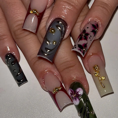 Leopard Cherry Press-On Nails