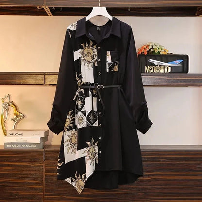 Vintage Belted A-Line Dress