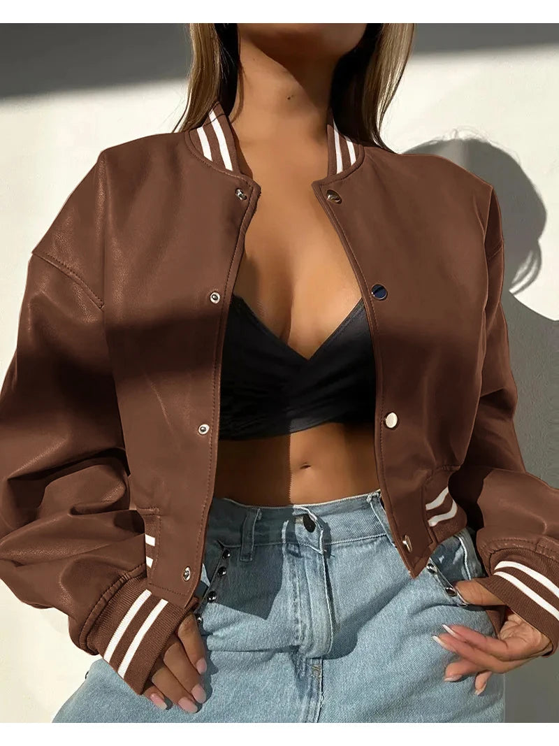 Striped Baseball Jacket