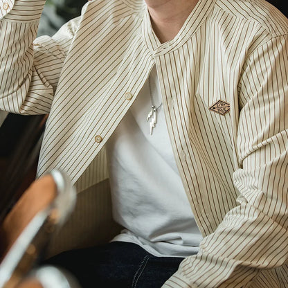 Striped Cotton Casual Shirt