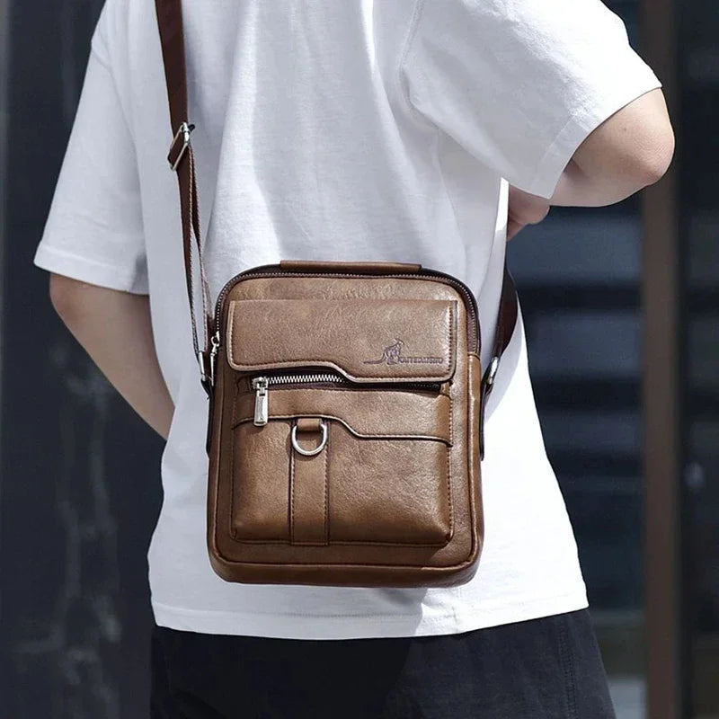 Vintage PU Leather Messenger Bag
