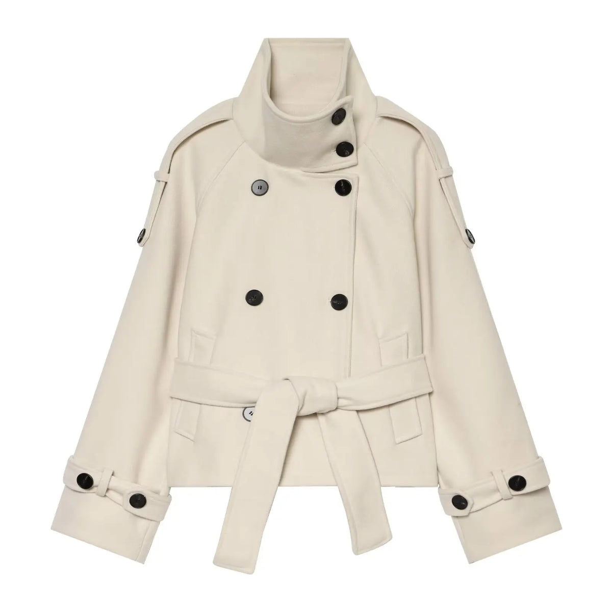 Double-Breasted Sash Coat
