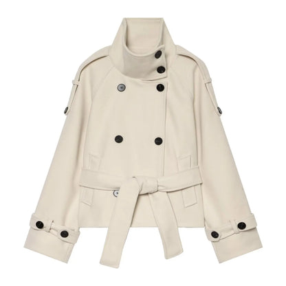 Double-Breasted Sash Coat