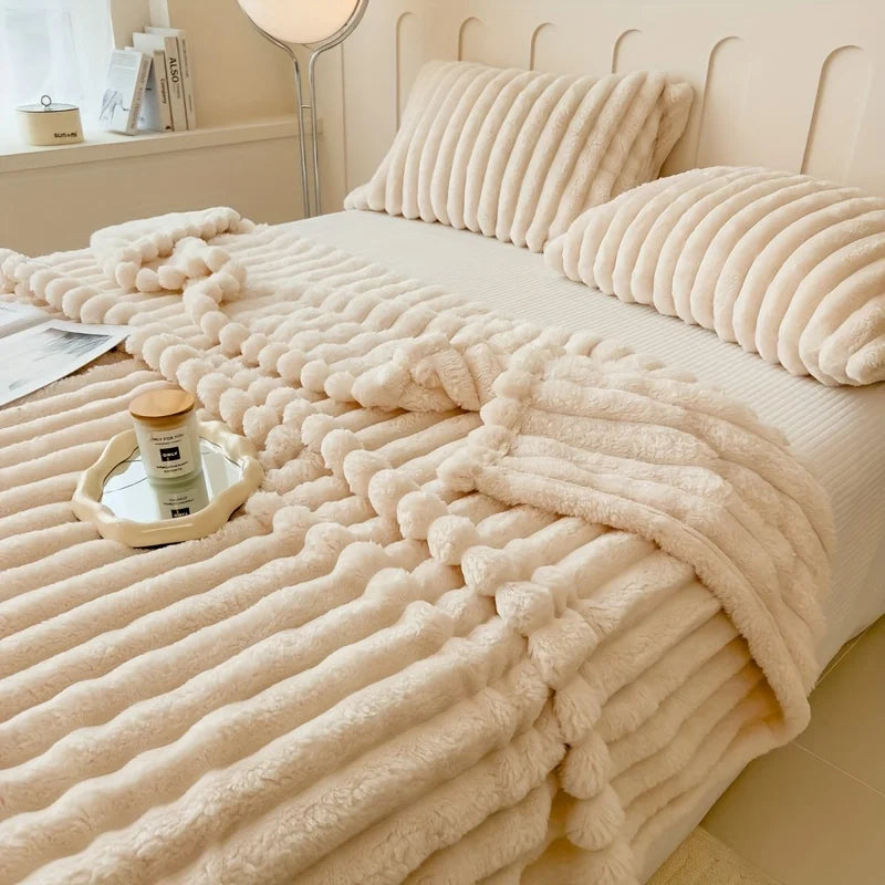 Luxurious Faux Rabbit Fur Blanket