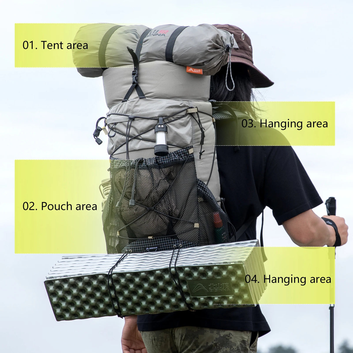 Expandable Ultralight Camping Backpack