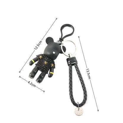 Doll Silver-plated Key Ring Bear