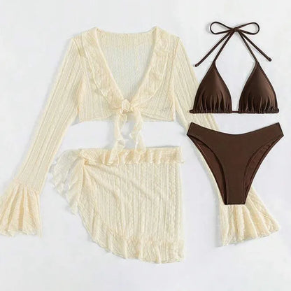 Coastal Bandage Four-Piece Bikini