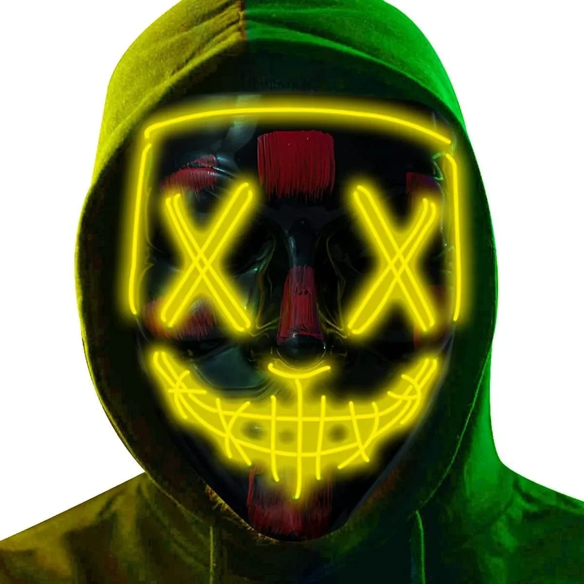 Glowing EL Wire Light-Up Mask