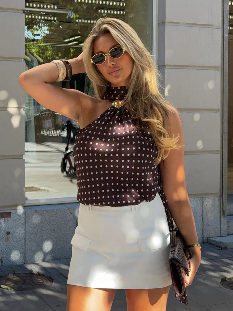 Polka Tassel Top