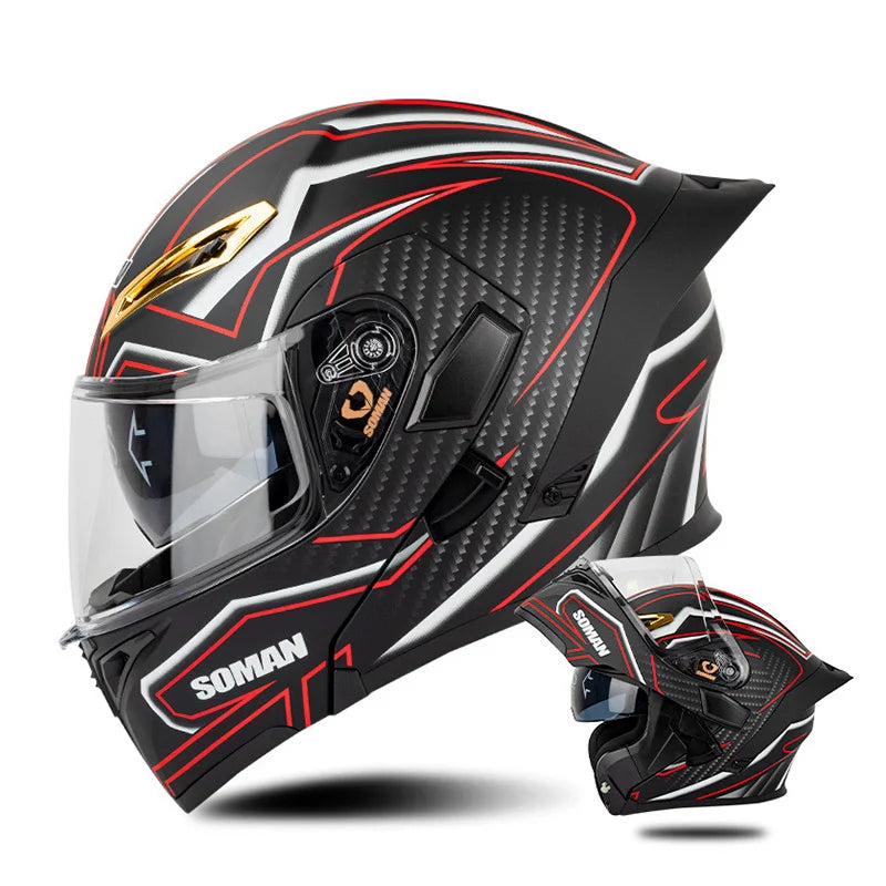 Quick-Release Dual-Lens Modular Helmet