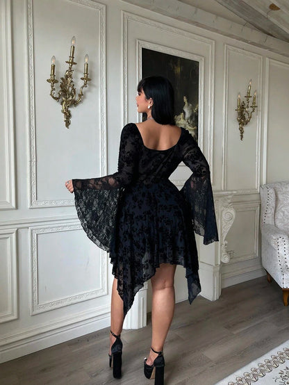 Square Collar A-Line Dress