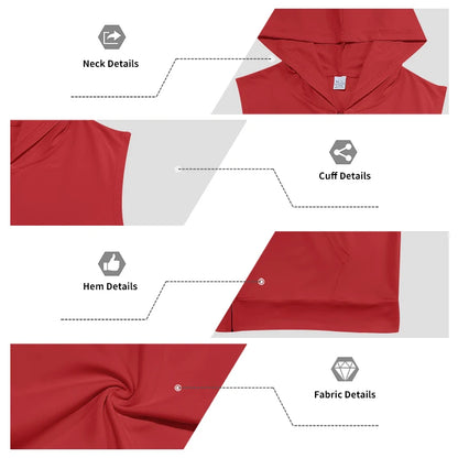 Sleeveless Zipper Hoodie Shorts Set