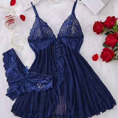Red Lace Set