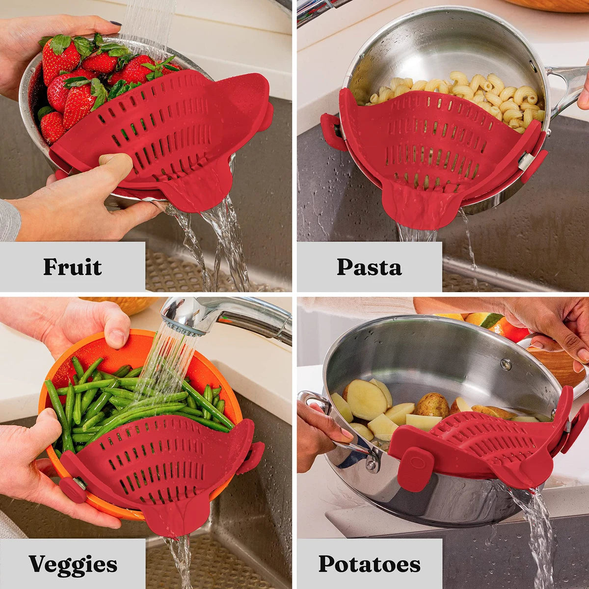Silicone Kitchen Strainer Clip