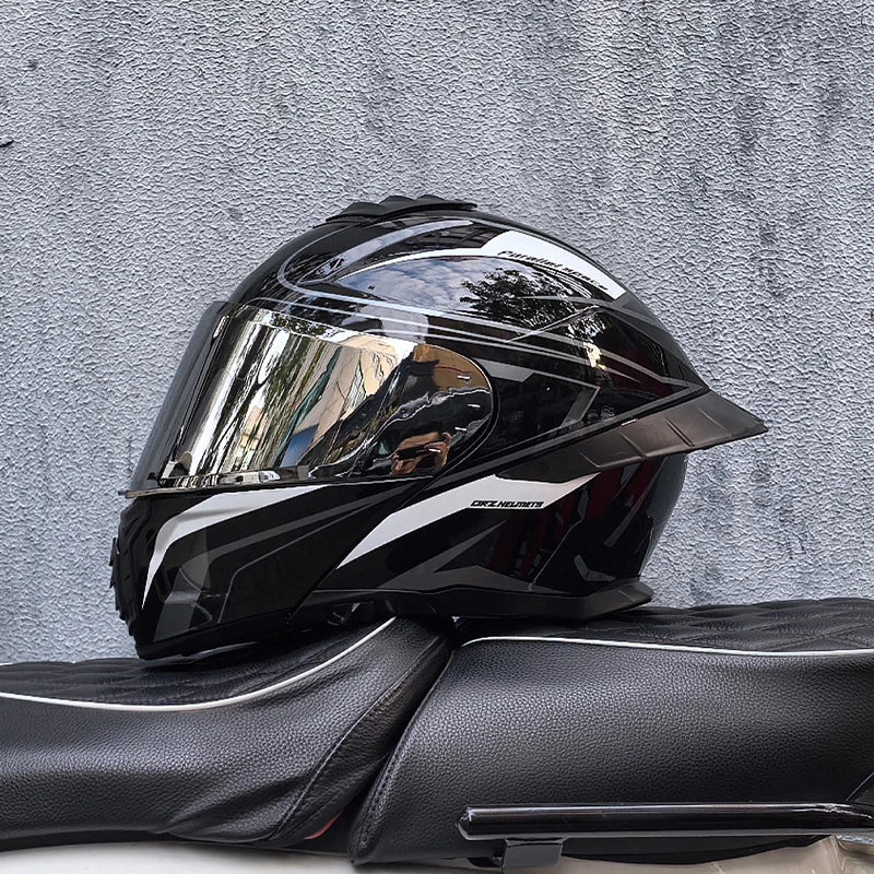 ORZ-B08A Glossy Mecha Racing Helmet