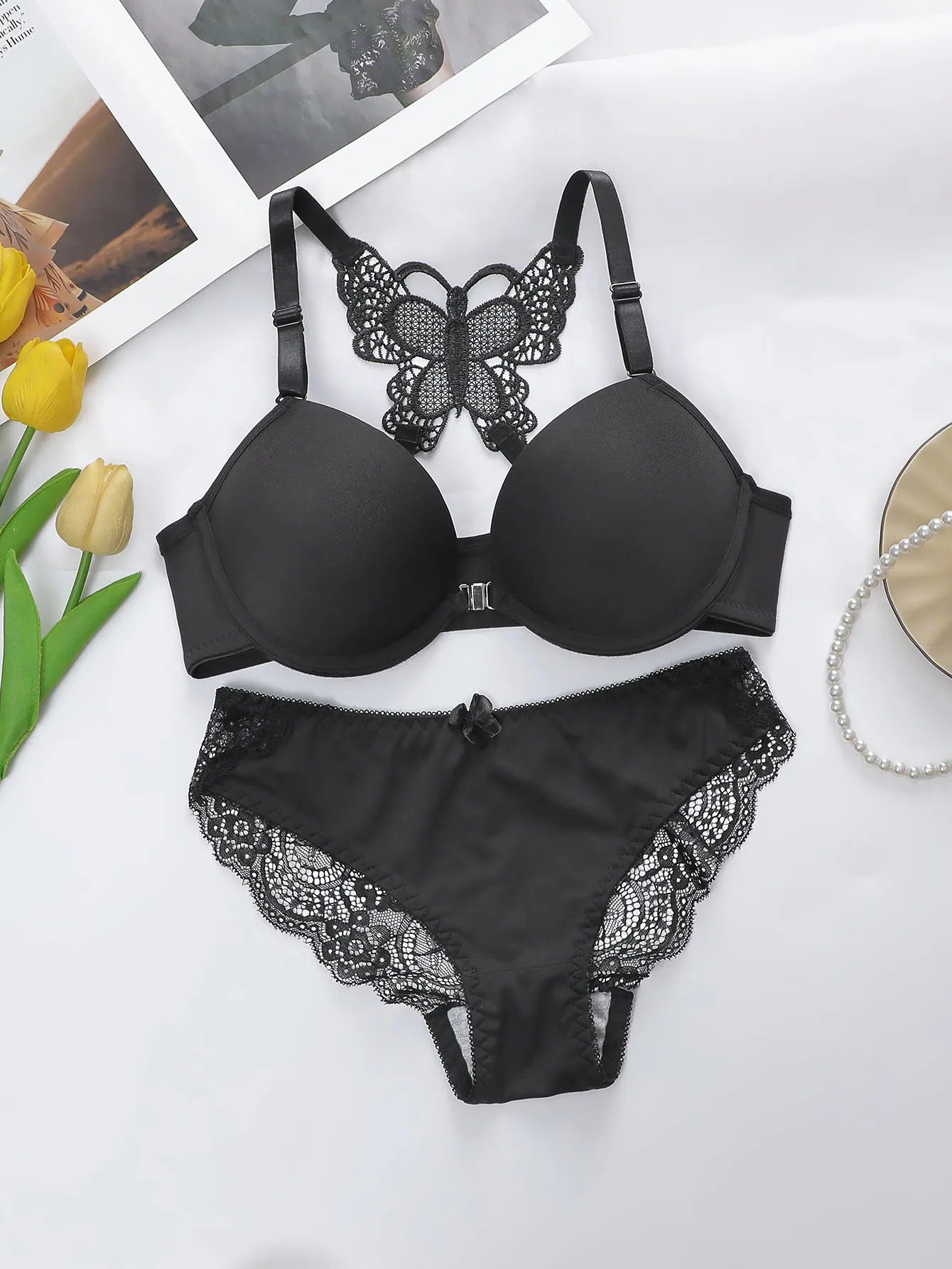 Lace Push Up Bra Set