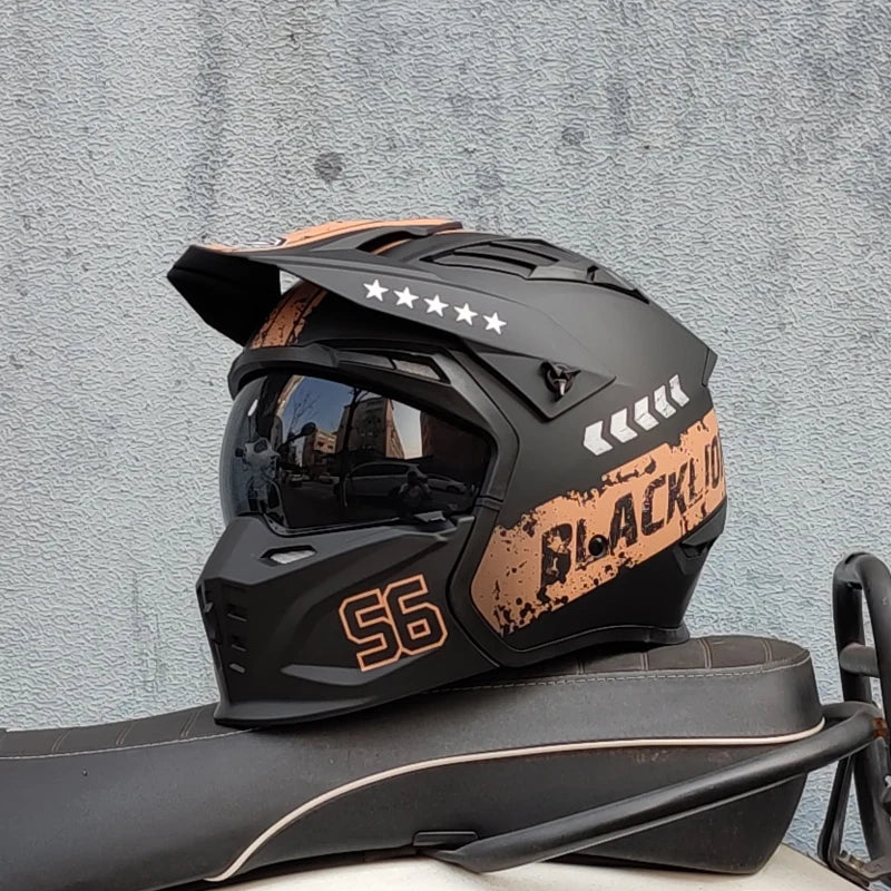 Vintage Warrior Motorcycle Helmet