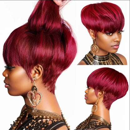 Ombre Orange Pixie Bob Wig