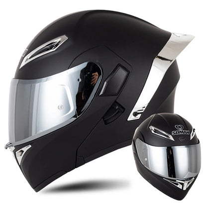 Vintage Retro Dual-Lens Modular Helmet