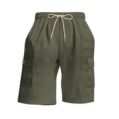 Corduroy Multi-Pocket Cargo Shorts