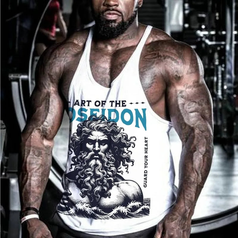 Poseidon Art Graphic Stringer Vest