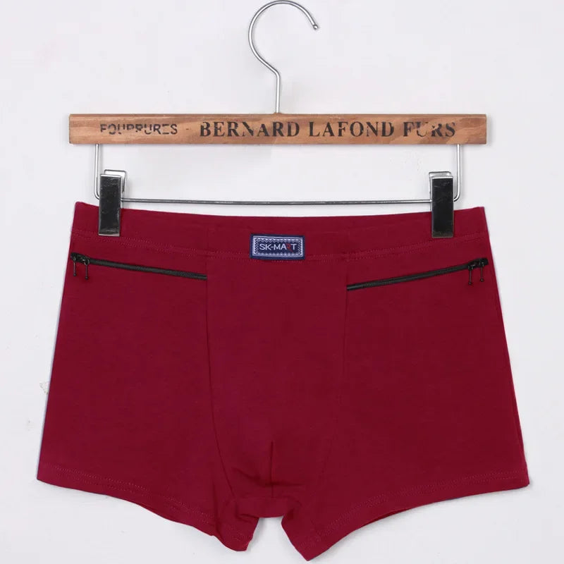 Cotton Zipper Boxers