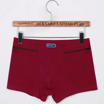 Cotton Zipper Boxers