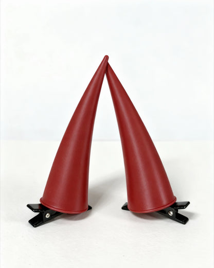 Red Devil Horn Hair Clip