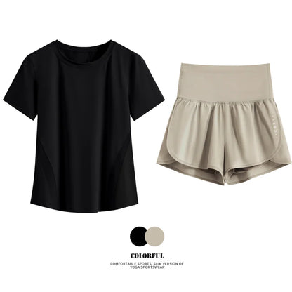 Women Summer Breathable Short Sports Set