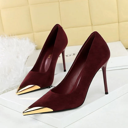 Metal Pointed Heels