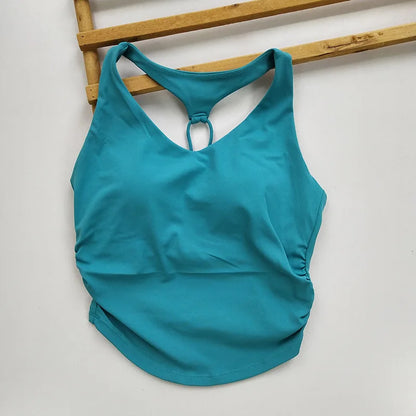 Cutout Back Ruched Tank
