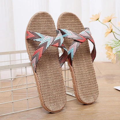 Striped Hemp Flip Flops