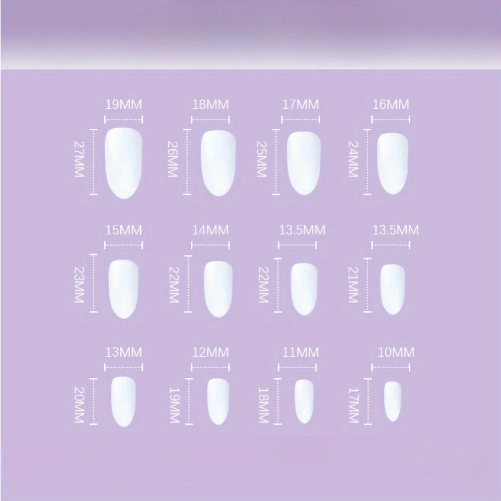 Glossy Square Press-On Nails