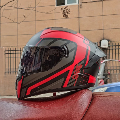 Double-Visor Full-Face Racing Helmet